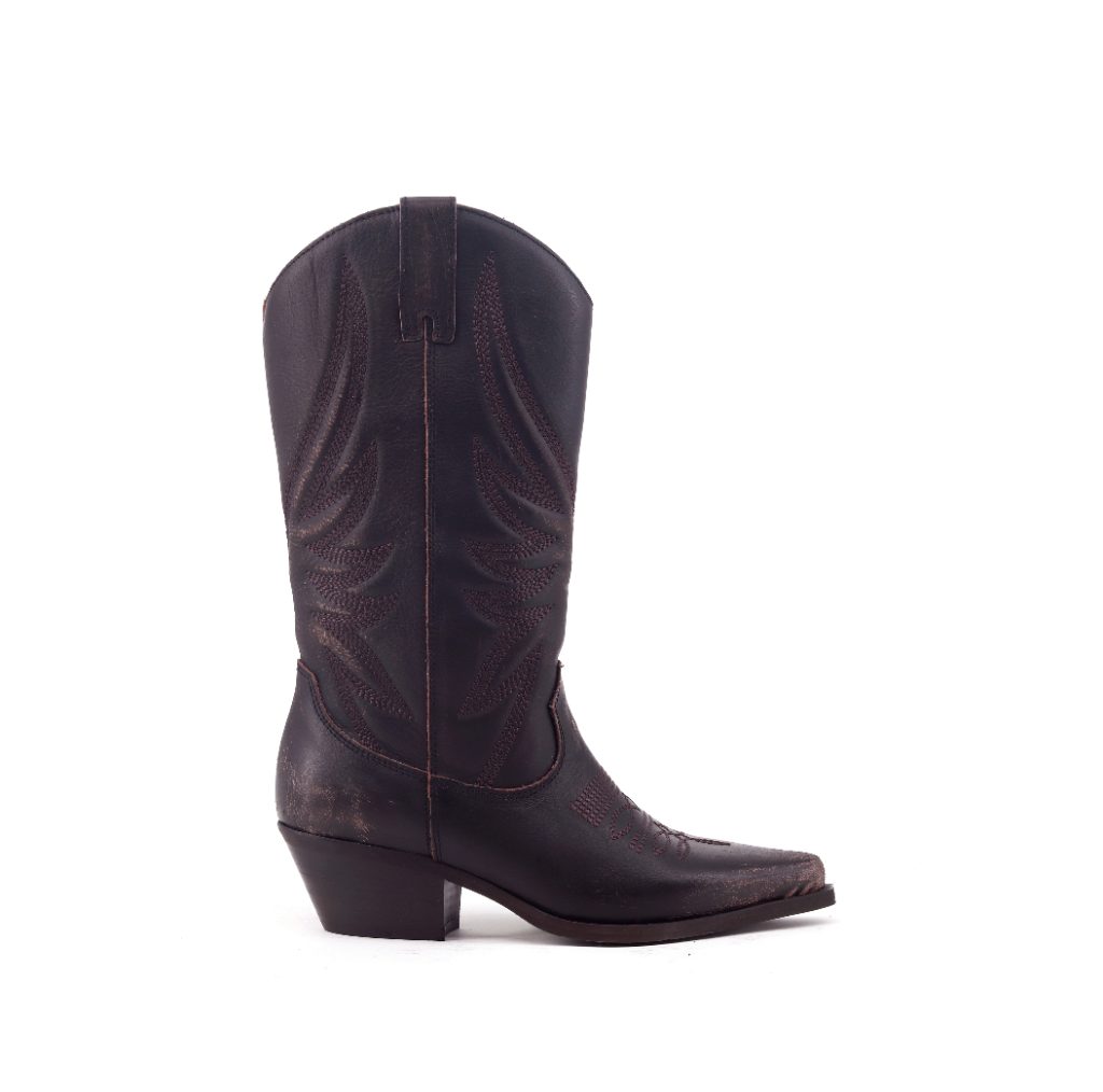 Club Style Texano Alto Fiamme Marrone